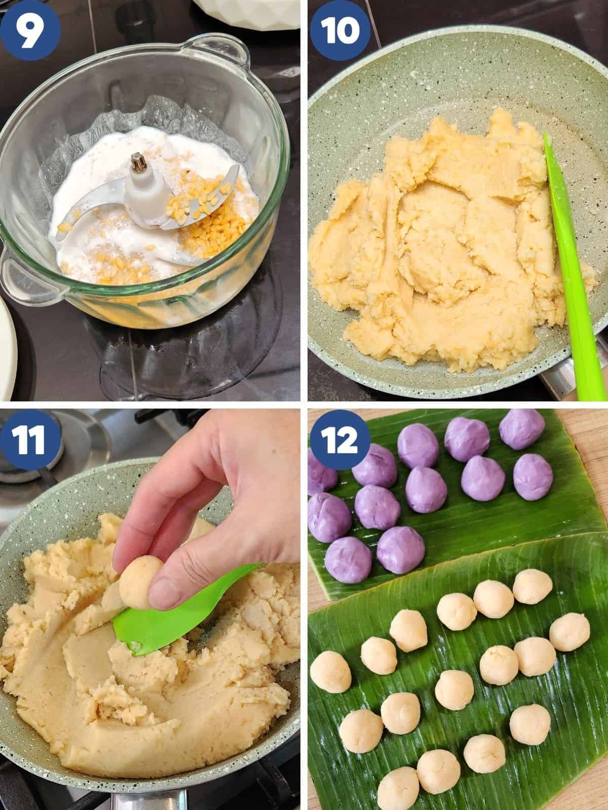 Step by step process photos of making the filings.